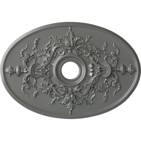 Ekena Millwork Alexa Ceiling Medallion (Canopies up to 5 5/8"), 30 3/4"W x 21 1/4"H x 3 7/8"ID x 1 5/8"P, Silver CM21X30ALSLS - main